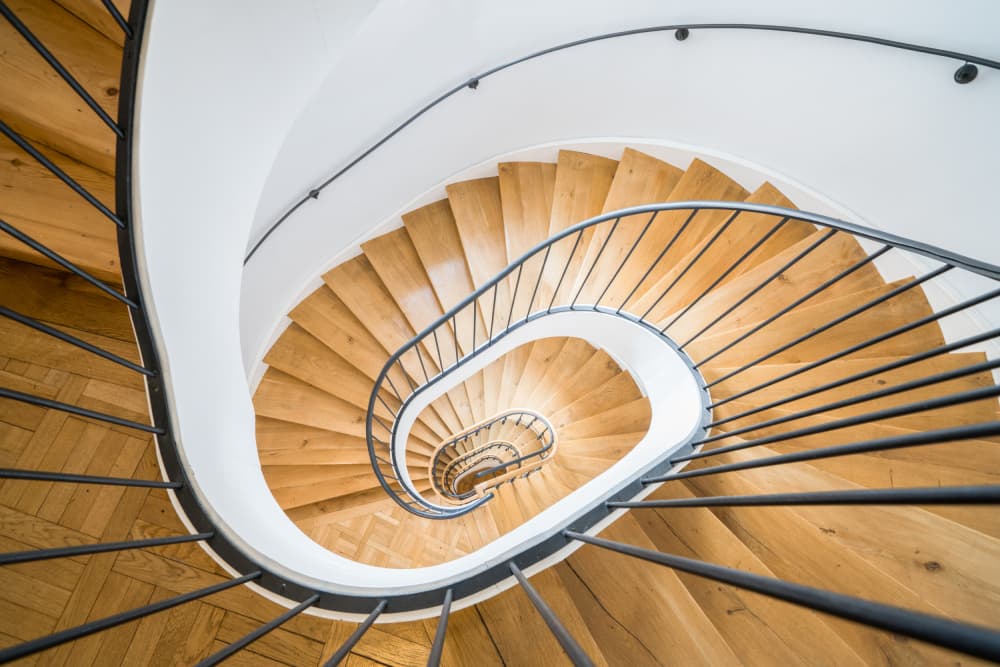 Elegant Spiral Staircase by Christian Kurz — canvas wall art