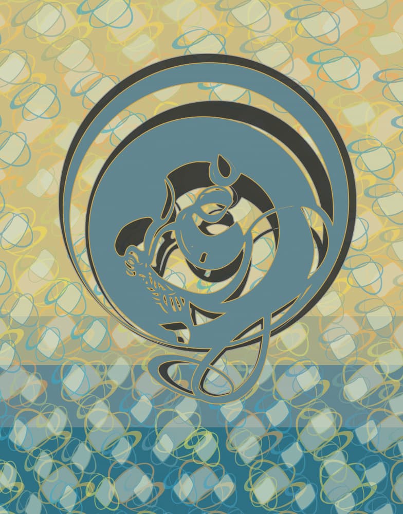 Elegant Blue Dragon by Alejandra Winkhaus — canvas wall art