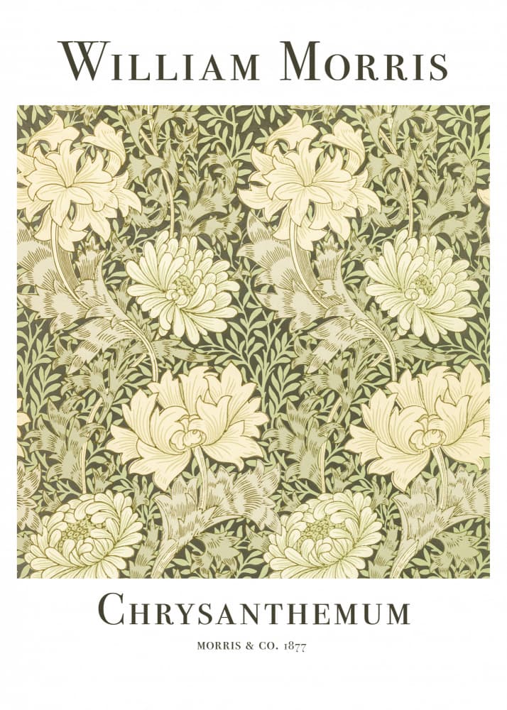 Chrysanthemum by William Morris — canvas wall art