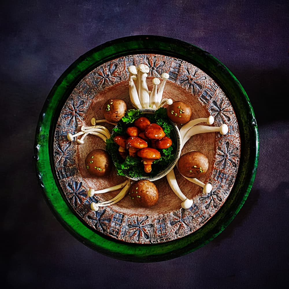 Gourmet Mushroom Arrangement by Saskia Dingemans — canvas wall art