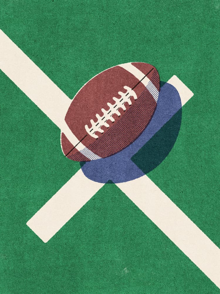 Game Day Football by Daniel Coulmann — canvas wall art