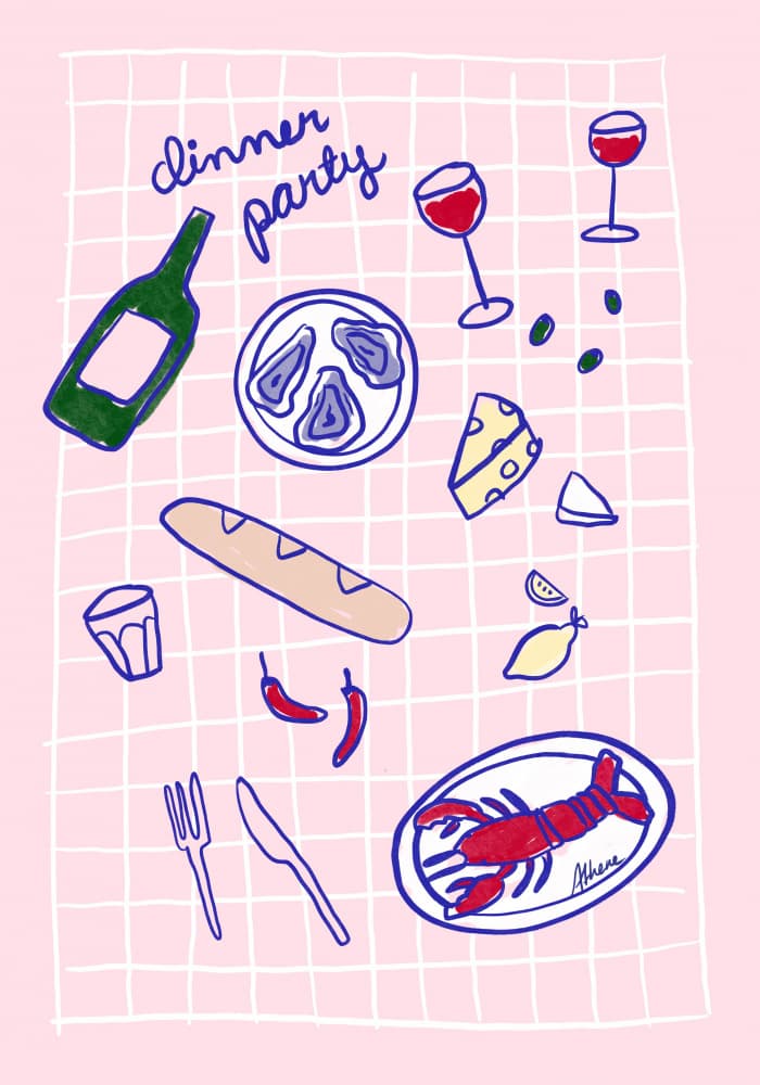 Dinner Party by Athene Fritsch — canvas wall art