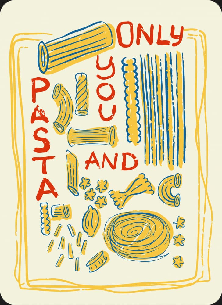 Only You Pasta by Marika Barsrsind — canvas wall art