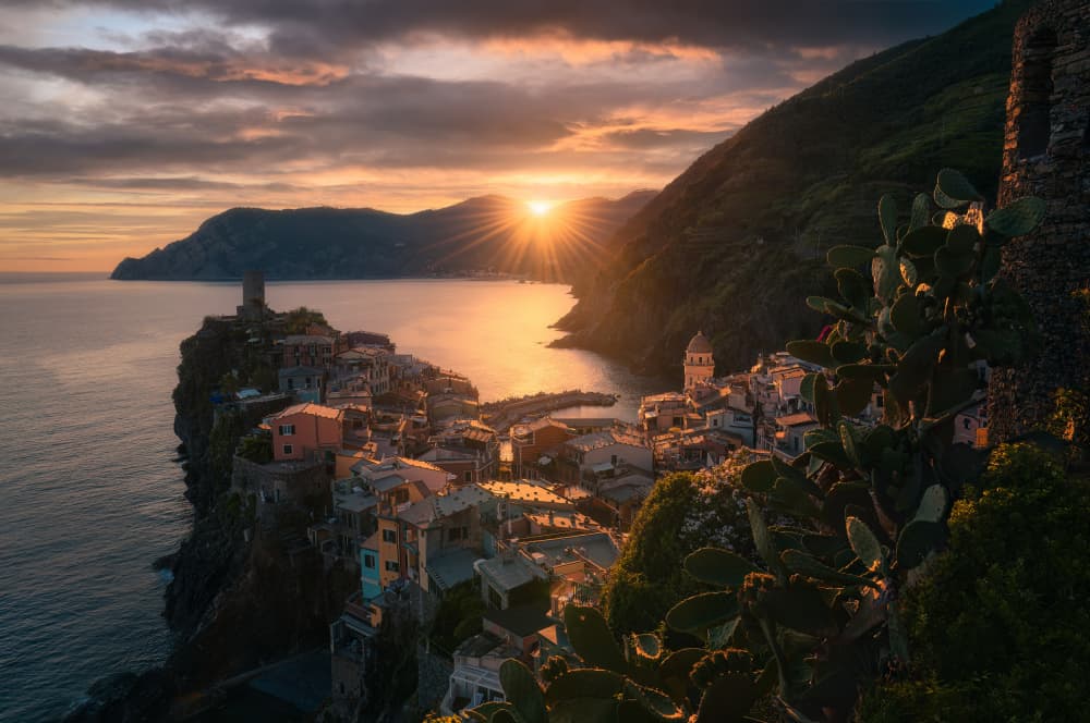 Charming Cliffside Village by Paco Jimenez — canvas wall art