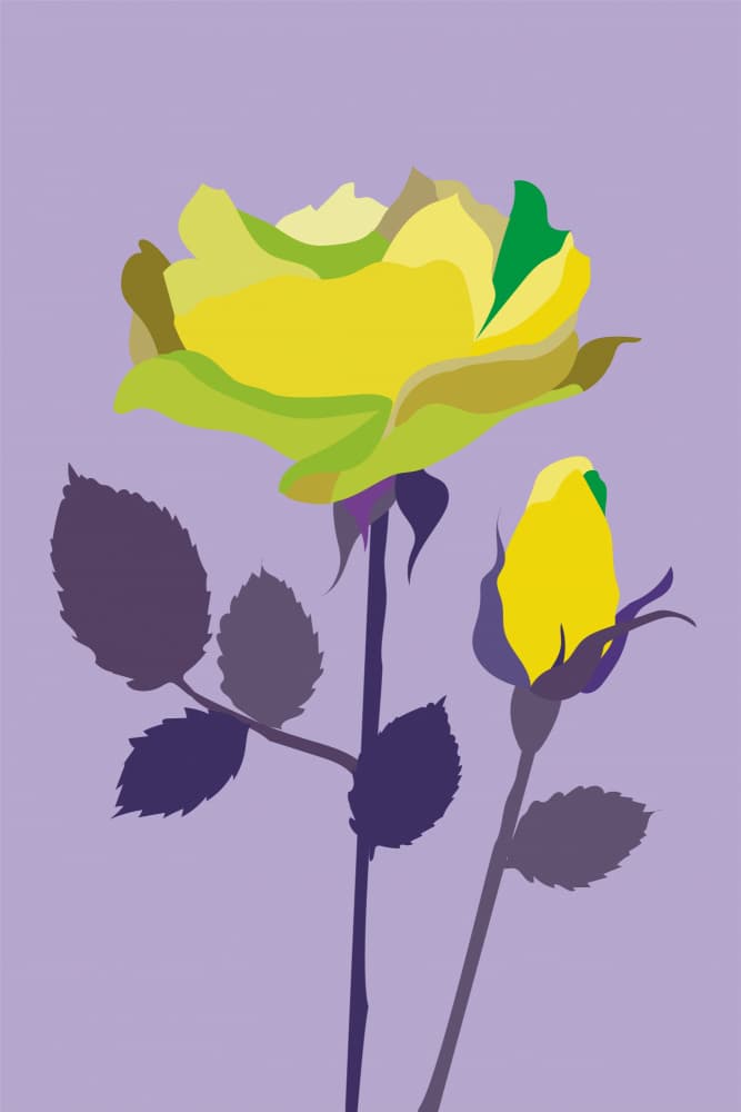 Vibrant Yellow Roses by Yvonne Gustafsson — canvas wall art
