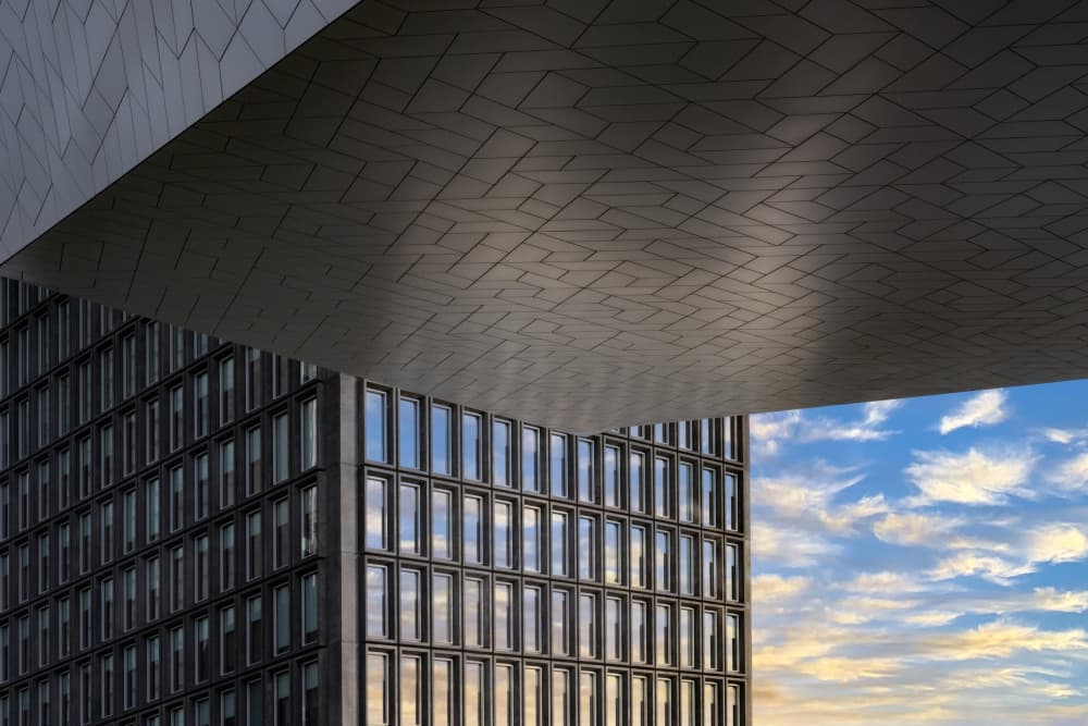 Architectural Sky Reflection by Linda Wride — canvas wall art