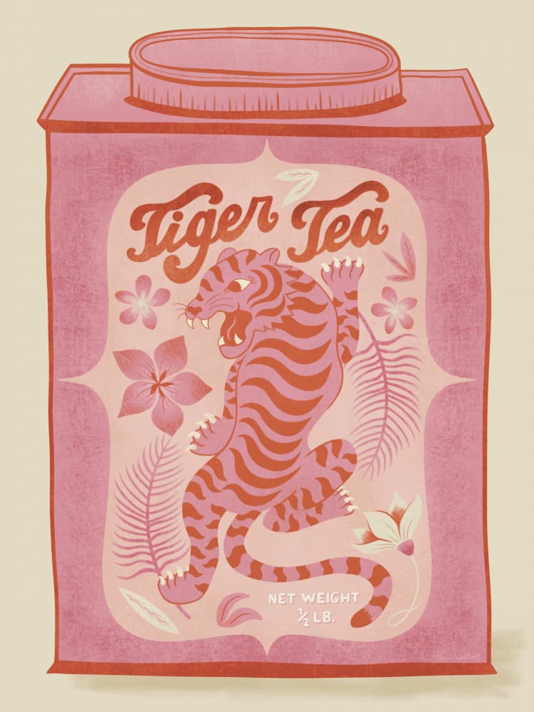 Climbing Tiger Tea by Carrie Cantwell — canvas wall art