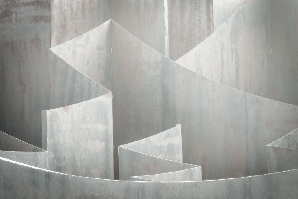 Sleek Metal Geometry by Michelle Degryse — canvas wall art
