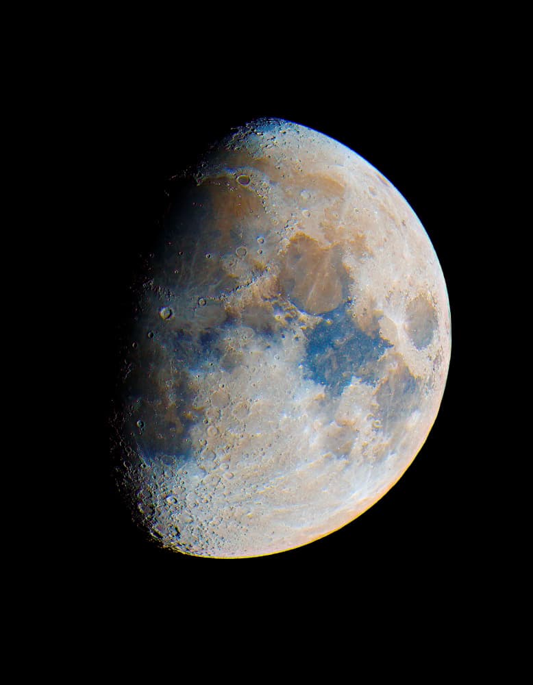 Colorful Lunar Surface by Serena Duan — canvas wall art