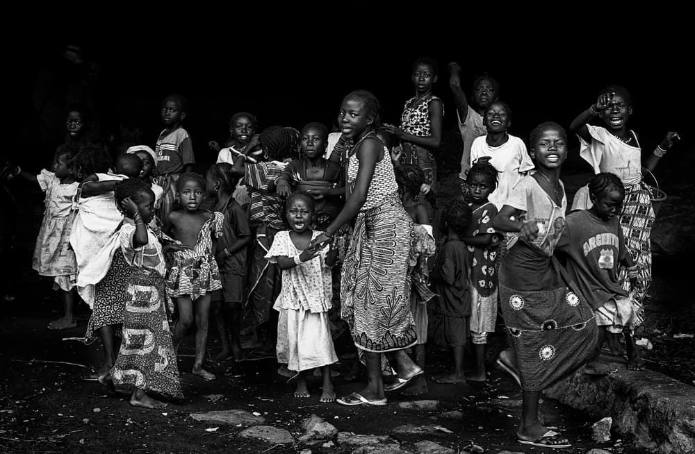 Joyful African Faces by Joxe Inazio Kuesta Garmendia — canvas wall art