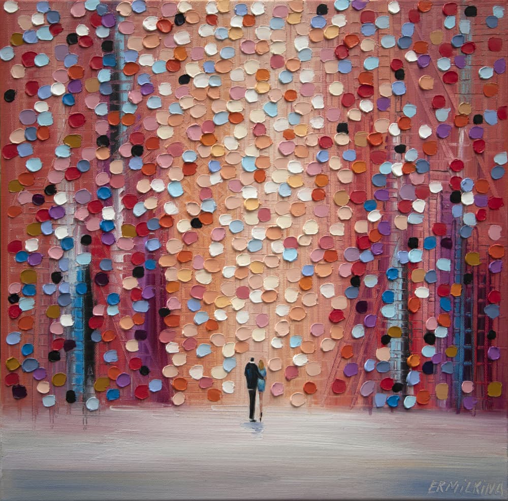 Dreamy City Romance by Ekaterina Ermilkina — canvas wall art