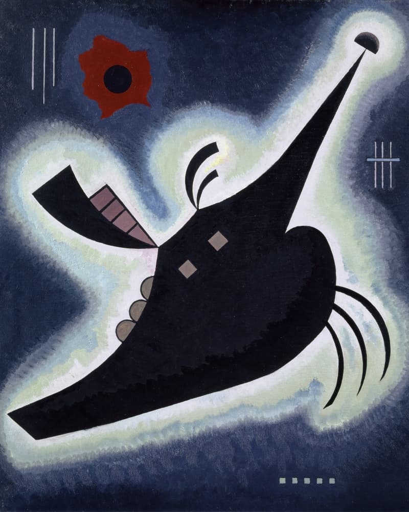 Pointed Black (1931) by Wassily Kandinsky — canvas wall art