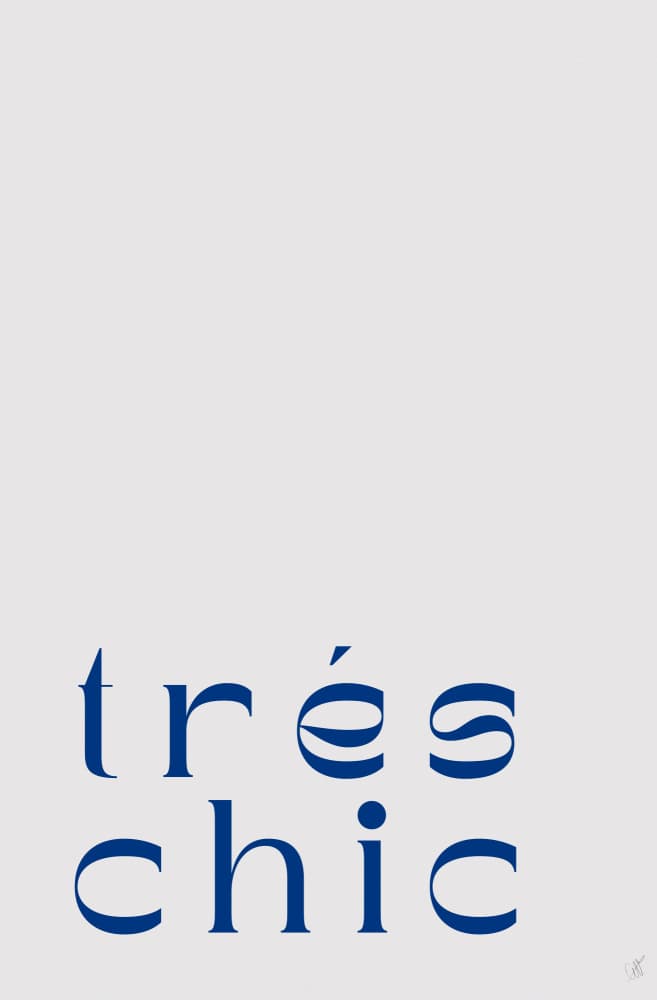 Très Chic Typography by Anne-Marie Volfova — canvas wall art