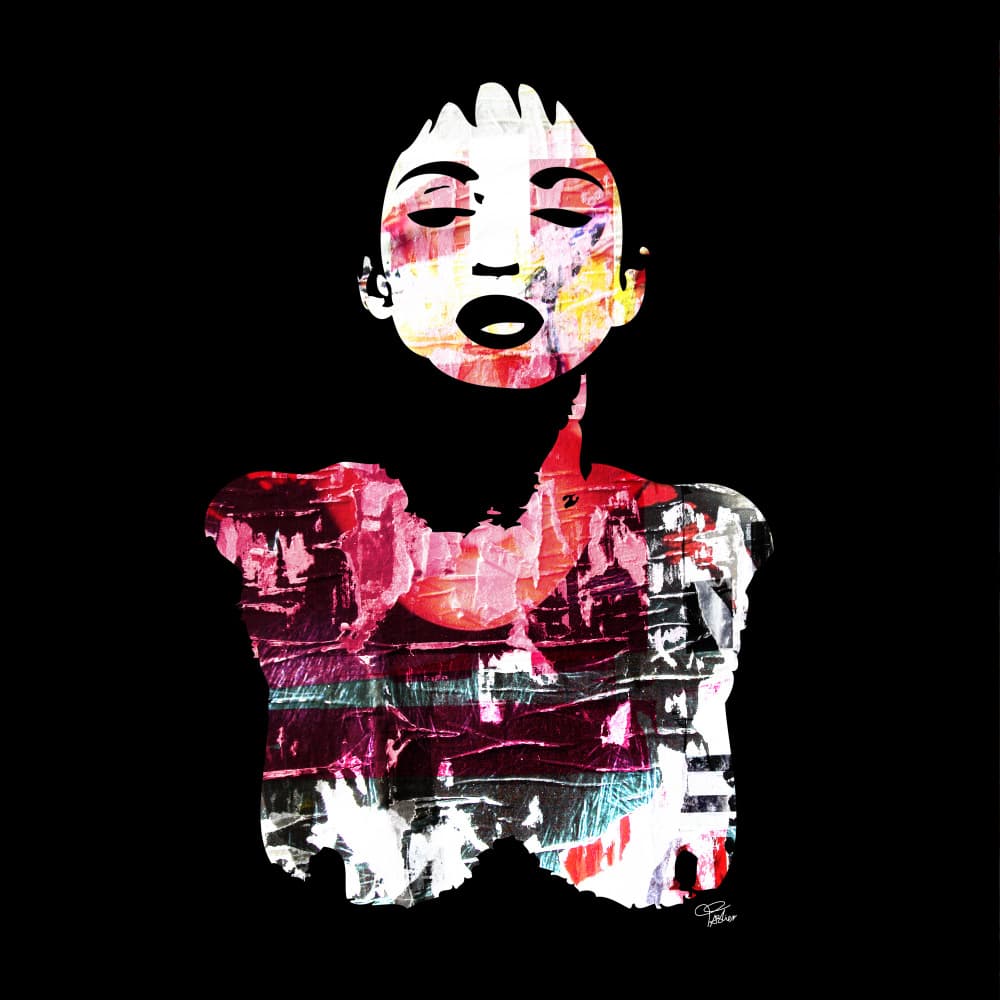 Colorful Urban Portrait by PASLIER Morgan — canvas wall art