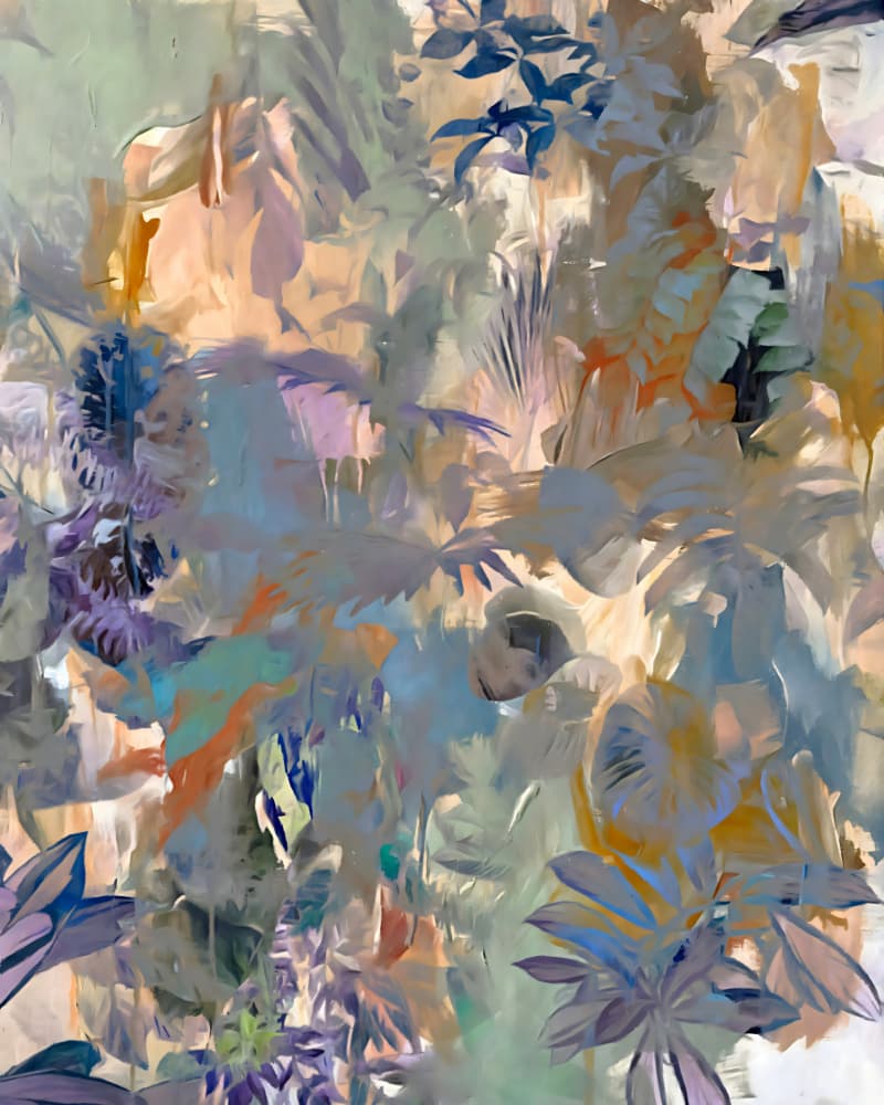 Abstract Botanical Dreams by Uma Gokhale — canvas wall art