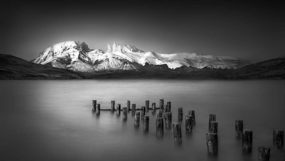 Majestic Mountain Pilings by Yanny Liu — canvas wall art