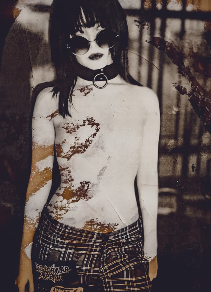 Mysterious Goth Girl by Kurosaki Sangan — canvas wall art