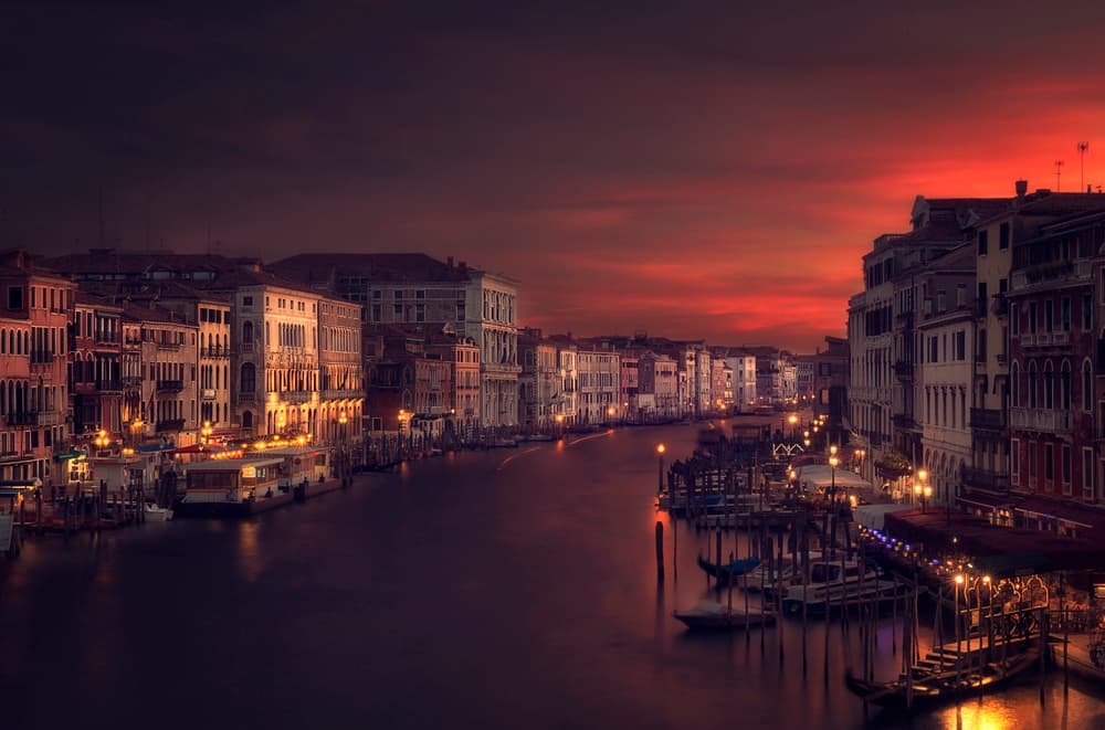 Venice Grand Canal Sunset by Jose Garcia — canvas wall art