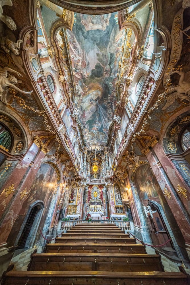 Ornate Baroque Church Interior by Andy Dauer — canvas wall art