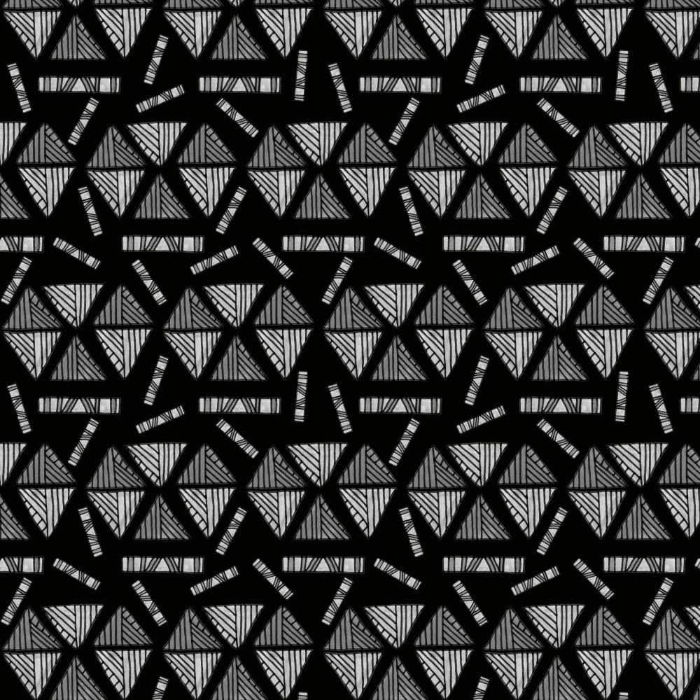 Geometric Striped Triangles by Michele Channell — canvas wall art
