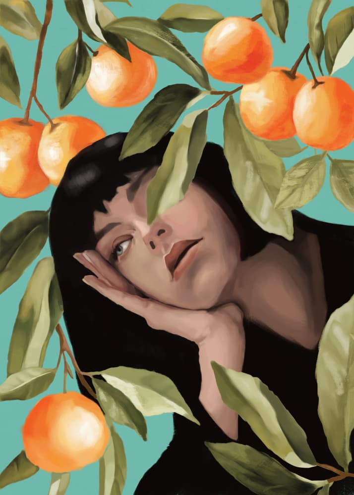 Tangerine Dream by Nadjaa — canvas wall art