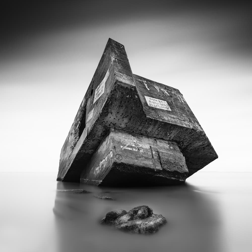 Coastal Concrete Bunker by Christophe Staelens — canvas wall art