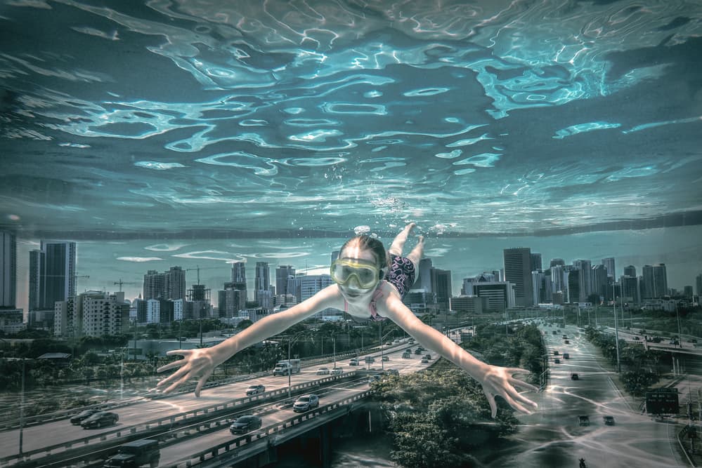 Underwater City Dream by Marcus Hennen — canvas wall art