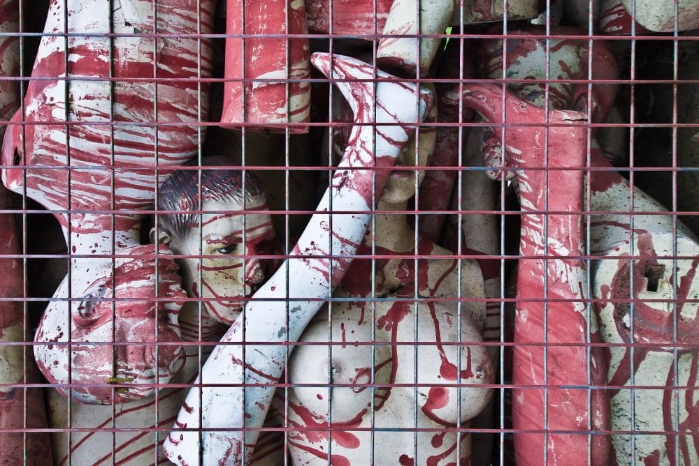 Trapped Mannequin Faces by Rui Ferreira — canvas wall art