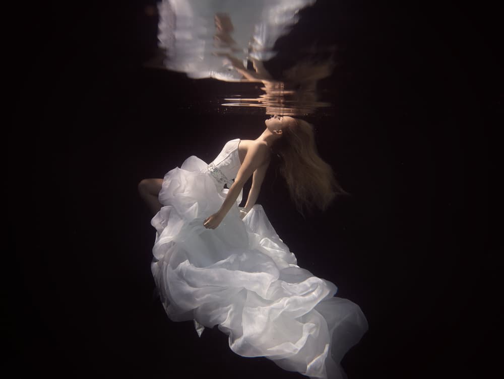Ethereal Woman Underwater by Gabriela Slegrova — canvas wall art