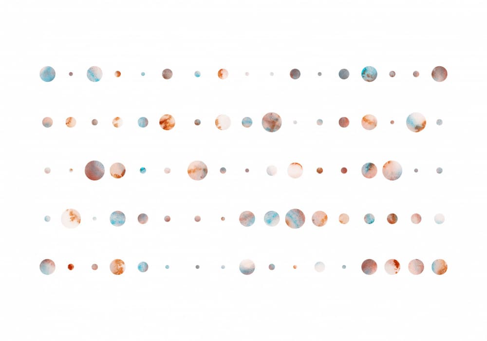 Muted Watercolor Circles by Fabiana Silveira — canvas wall art