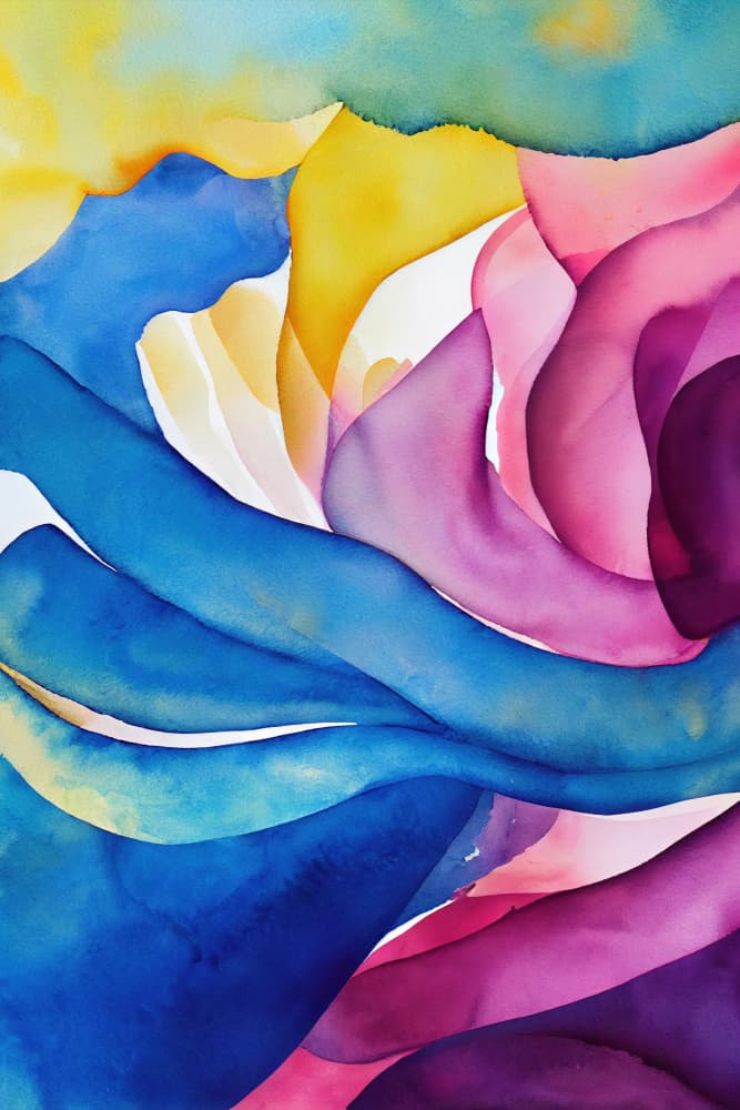 Colorful Abstract Flow by Mauro — canvas wall art