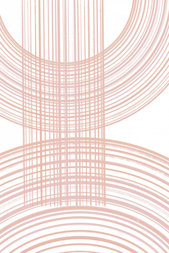 Blush Geometric Lines by Martina — canvas wall art