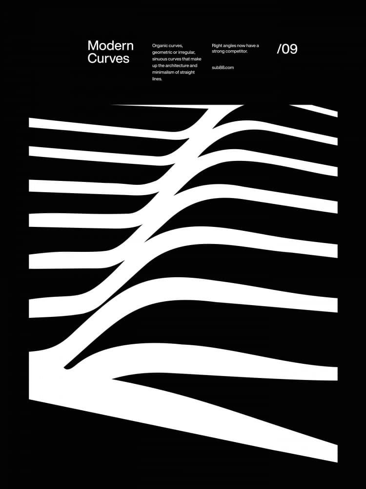 Organic Modern Curves by David Vineïs — canvas wall art
