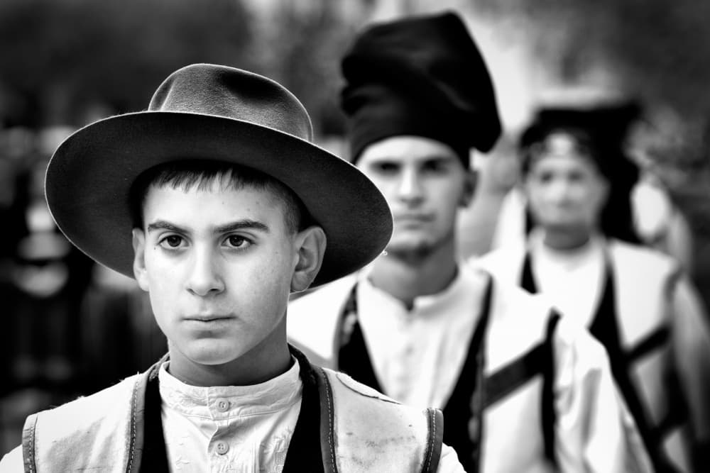 Young Man in Traditional Attire by Giovanni Cavalli — canvas wall art