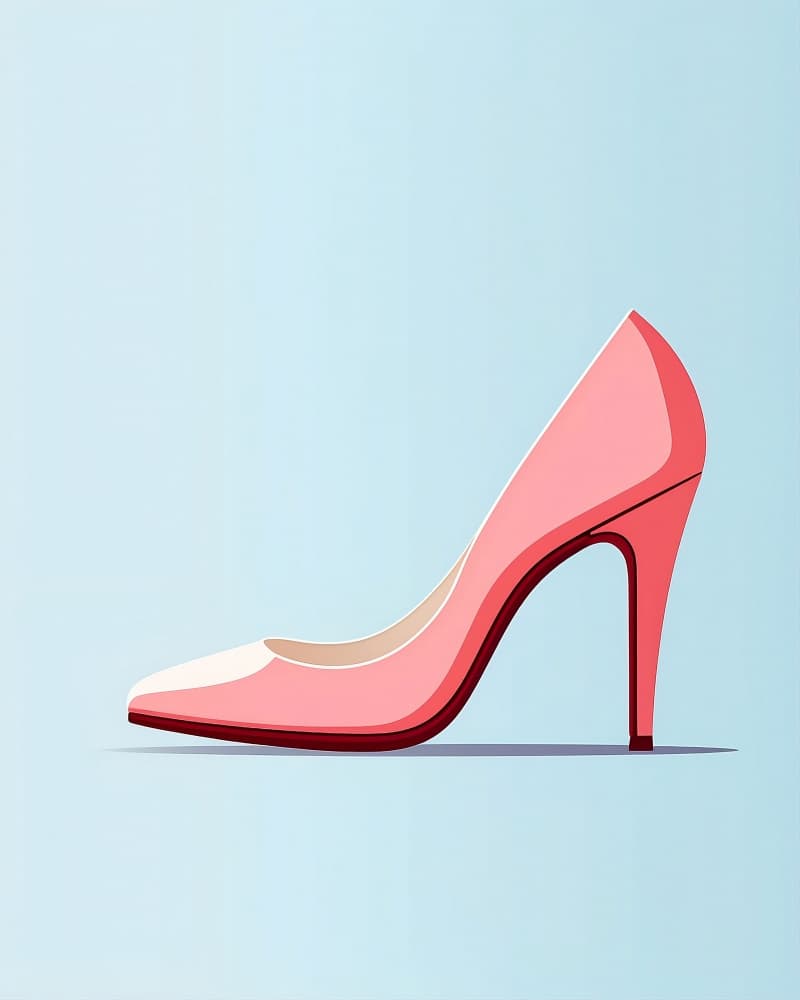 Elegant Pink Stiletto by Emiliano Deificus — canvas wall art