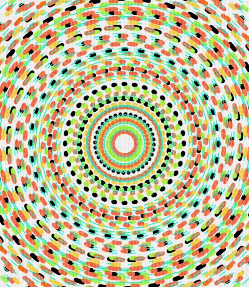 Vibrant Concentric Pattern by Temitope Ogunwale — canvas wall art