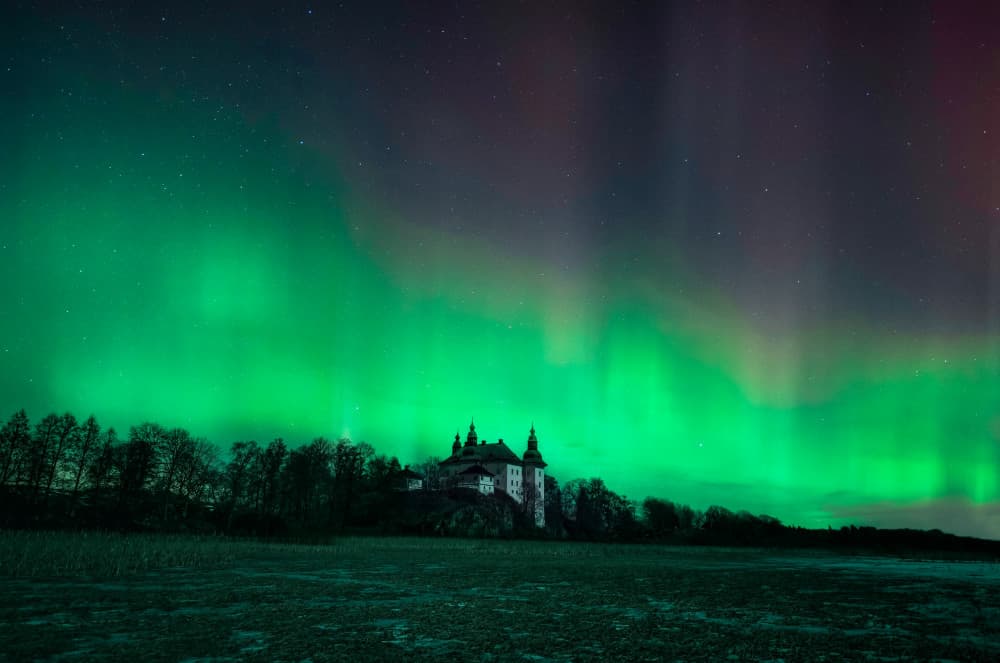 Northern Lights Castle by Christian Lindsten — canvas wall art