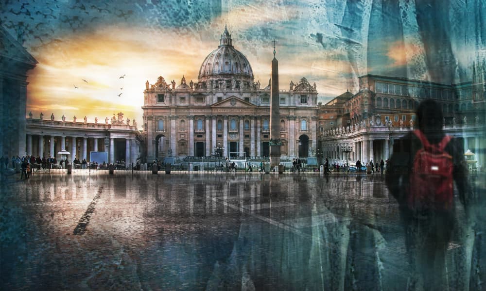 Vatican Sunset Explorer by Nicodemo Quaglia — canvas wall art