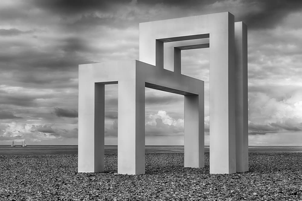 Geometric Forms by the Sea by Luc Vangindertael (laGrange) — canvas wall art