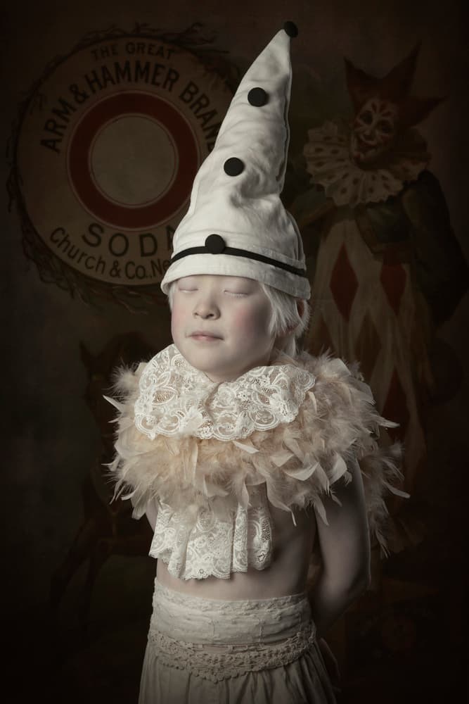 Silent Pierrot Child by Carola Kayen-Mouthaan — canvas wall art