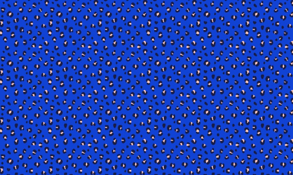 Blue Leopard Print by Maren Gross — canvas wall art