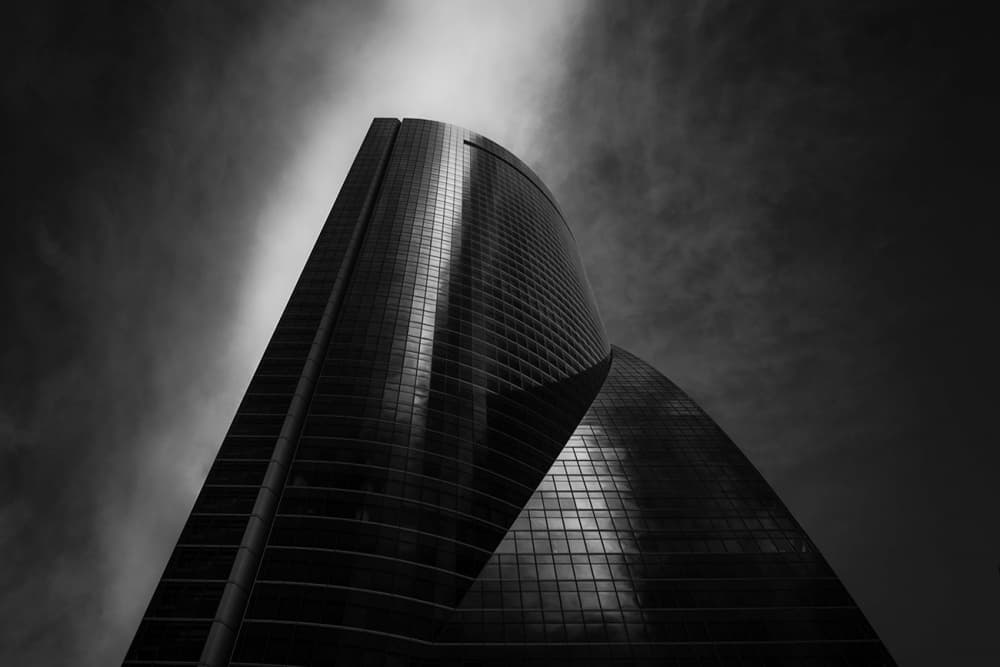 Dramatic Urban Skyscraper by Alvaro Perez — canvas wall art