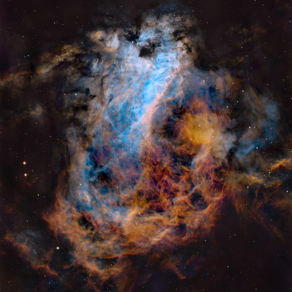 Colorful Cosmic Nebula by Vikas Chander — canvas wall art