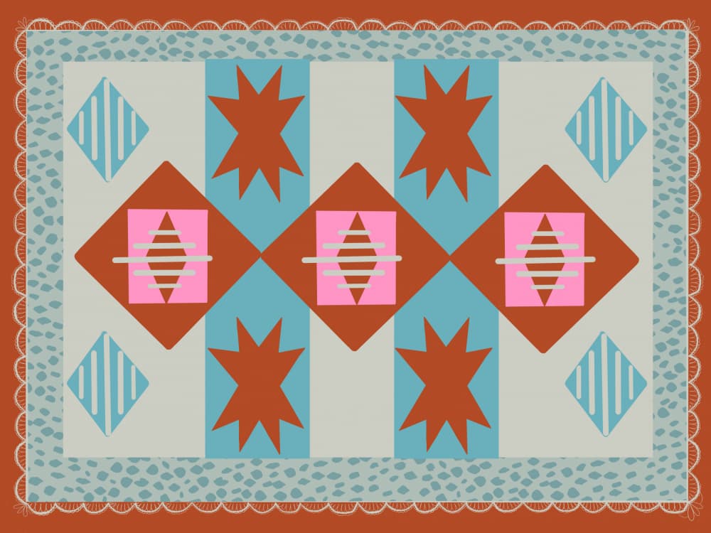 Colorful Geometric Stars by Aliya Putrus — canvas wall art