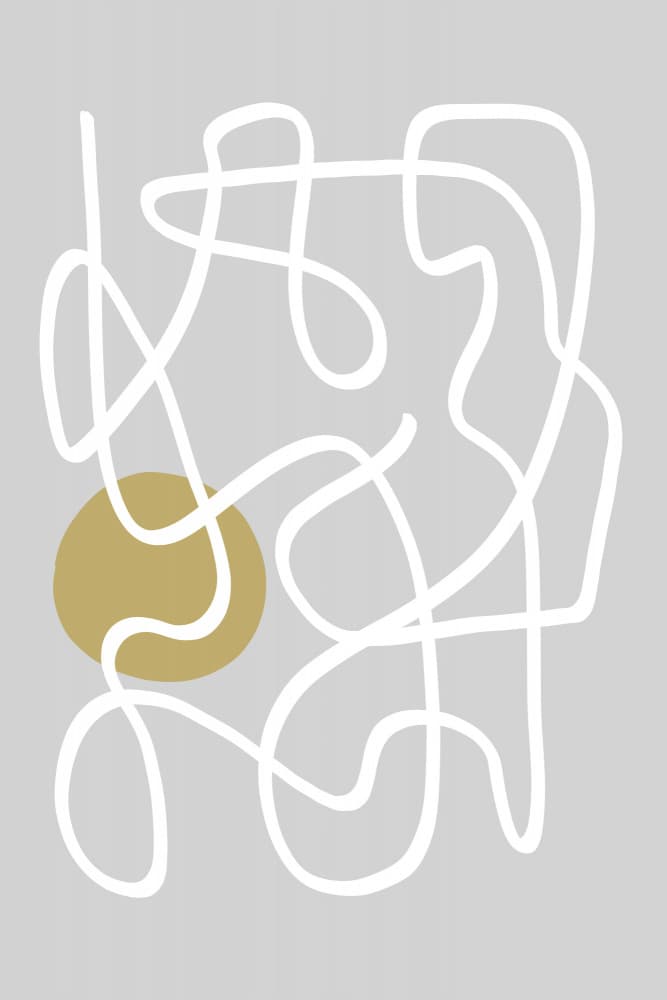 Flowing Lines Gold Shape by Studio Memb — canvas wall art
