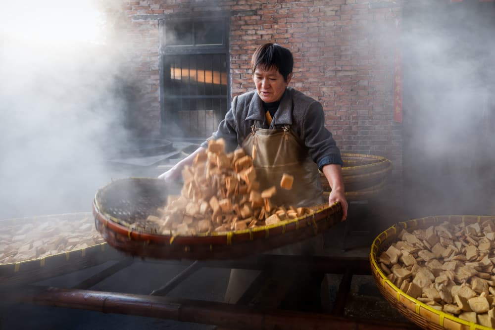 Traditional Tofu Making by Irene Wu — canvas wall art