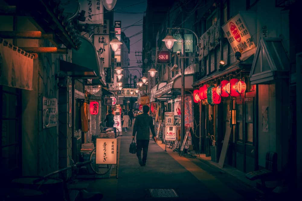 Tokyo Night Alley by sirou.minami — canvas wall art