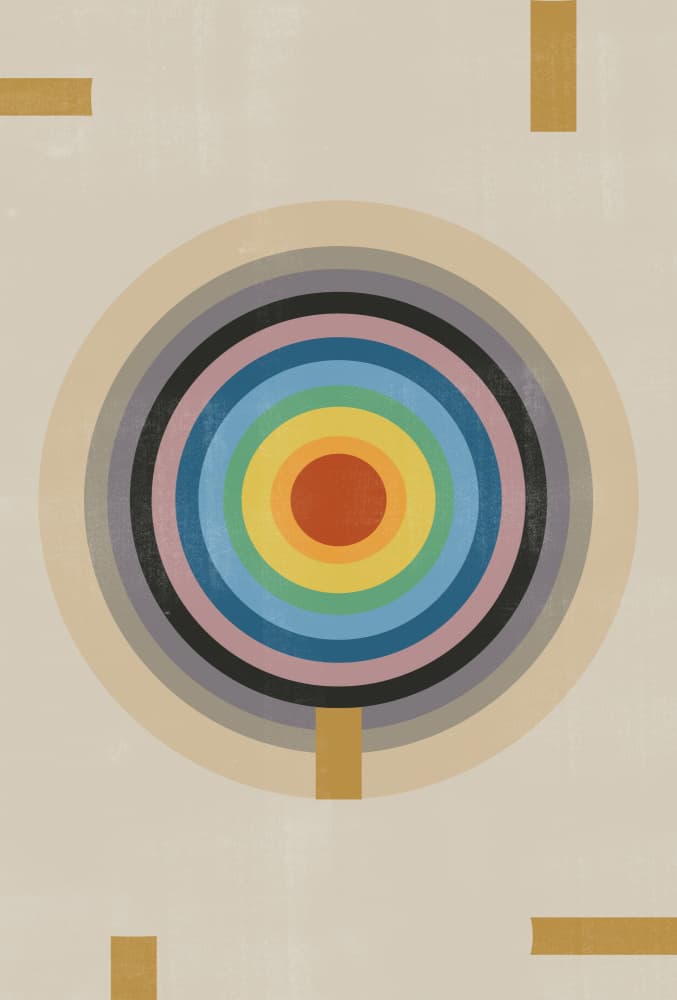 Concentric Spectrum by THE MIUUS STUDIO — canvas wall art