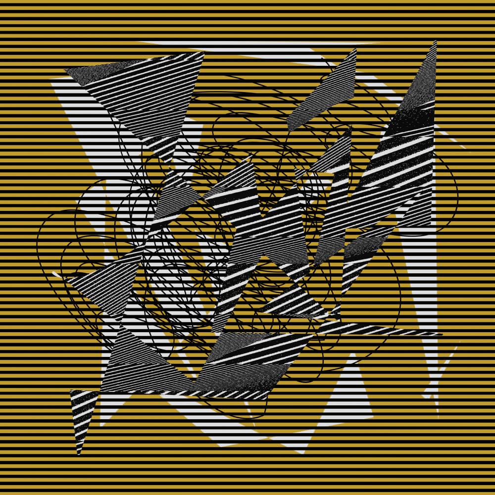 Geometric Gold Abstract by Carlos Perez Del Moro — canvas wall art