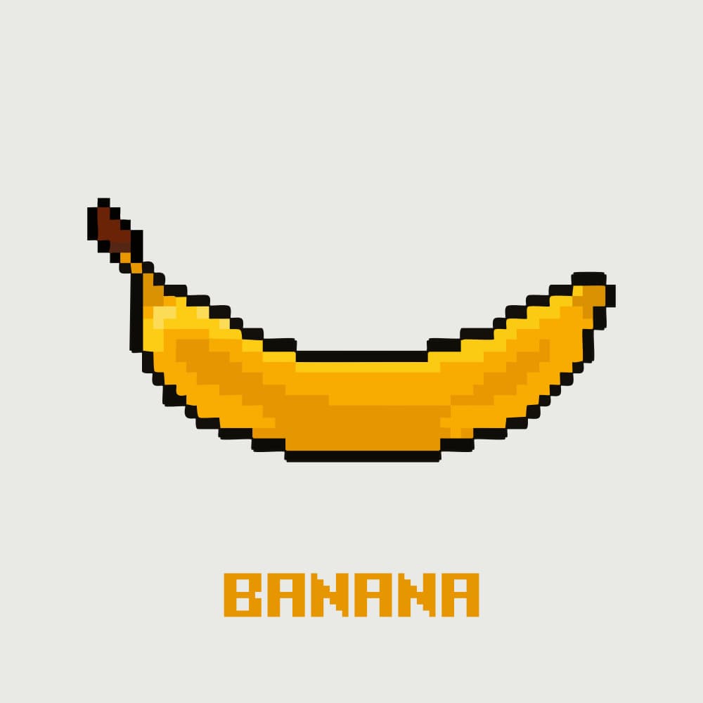 Pixel Art Banana